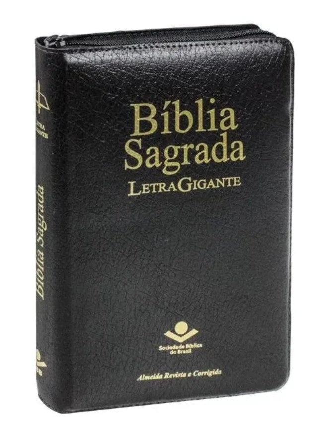 BÍBLIA SAGRADA LETRA GIGANTE (ARC) – Com índice e zíper